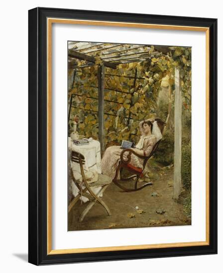 In the Pergola, 1894-Oscar Bluhm-Framed Giclee Print