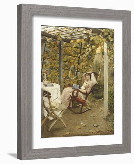 In the Pergola. 1894-Oscar Bluhm-Framed Giclee Print