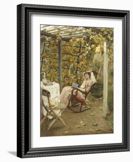 In the Pergola. 1894-Oscar Bluhm-Framed Giclee Print