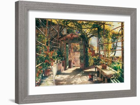 In the Pergola-Peder Monsted-Framed Art Print