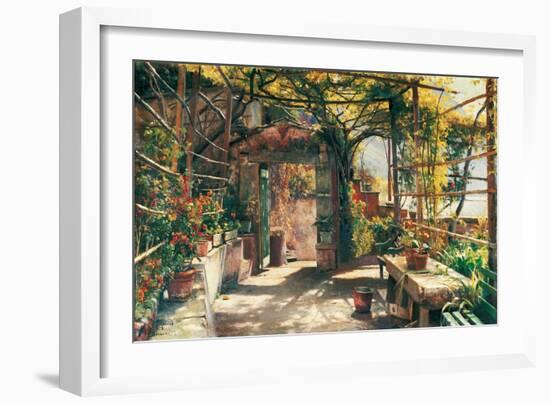 In the Pergola-Peder Monsted-Framed Art Print