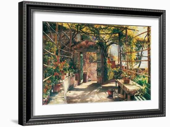 In the Pergola-Peder Monsted-Framed Art Print