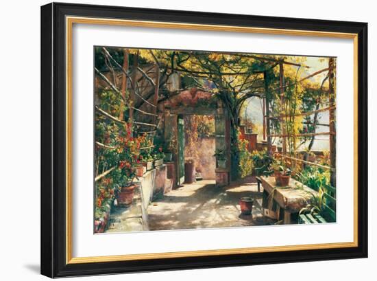 In the Pergola-Peder Monsted-Framed Art Print