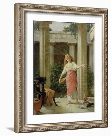 In the Peristyle-John William Waterhouse-Framed Giclee Print