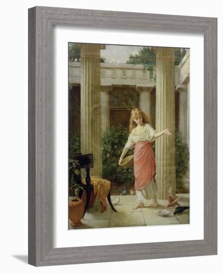 In the Peristyle-John William Waterhouse-Framed Giclee Print