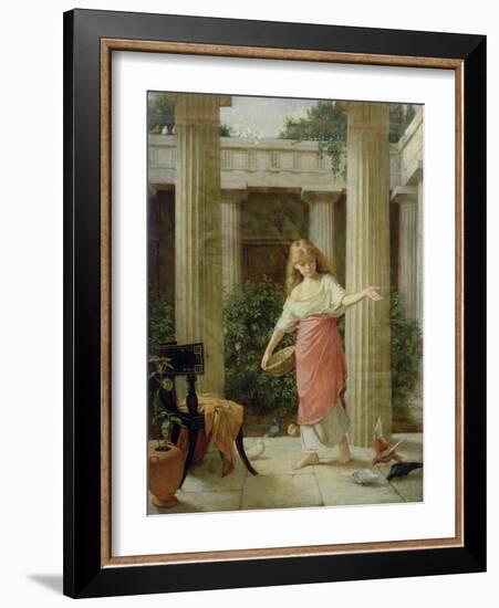 In the Peristyle-John William Waterhouse-Framed Giclee Print