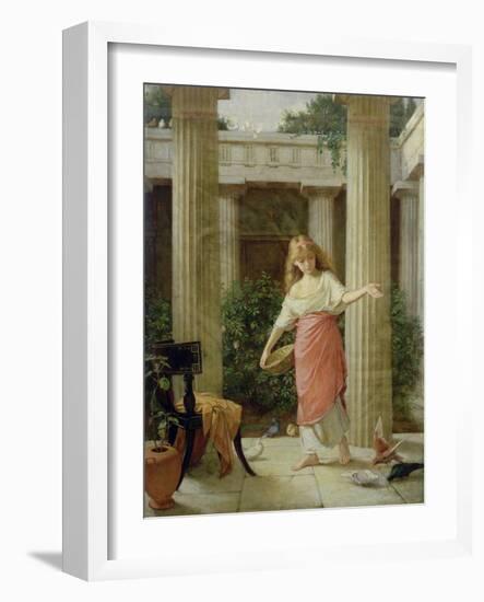 In the Peristyle-John William Waterhouse-Framed Giclee Print