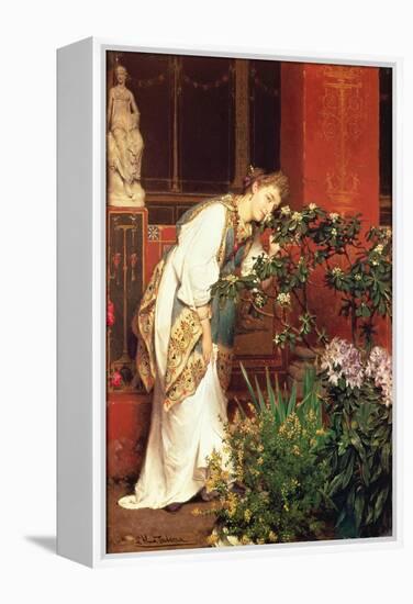 In the Peristylum, 1866-Sir Lawrence Alma-Tadema-Framed Premier Image Canvas