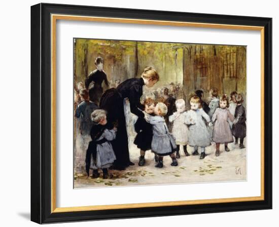 In the Playground-Henri Jules Jean Geoffroy-Framed Giclee Print