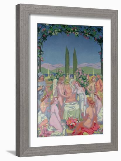 In the Presence of the Gods, Jupiter Grants Immortality to Psyche and Celebrates Her Marriage-Maurice Denis-Framed Giclee Print