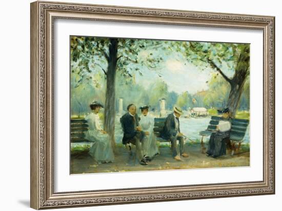 In the Public Gardens, Boston, 1904-Arthur Clifton Goodwin-Framed Giclee Print