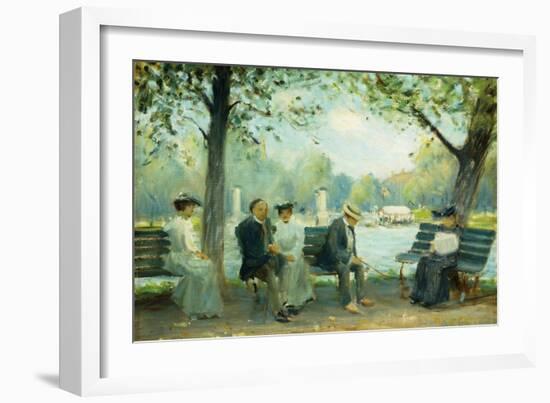 In the Public Gardens, Boston, 1904-Arthur Clifton Goodwin-Framed Giclee Print