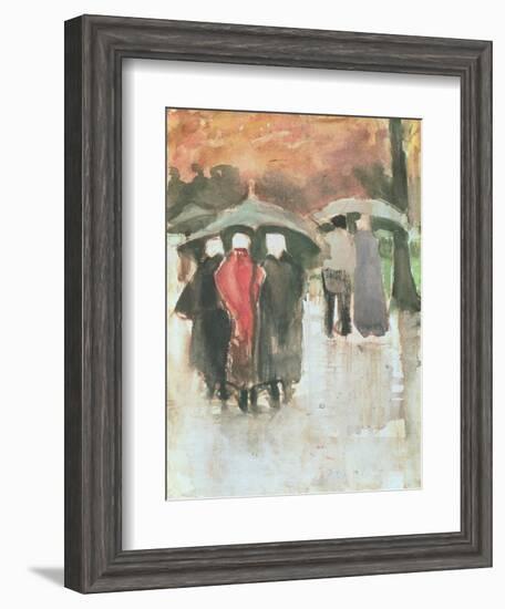 In the Rain, 1882-Vincent van Gogh-Framed Giclee Print