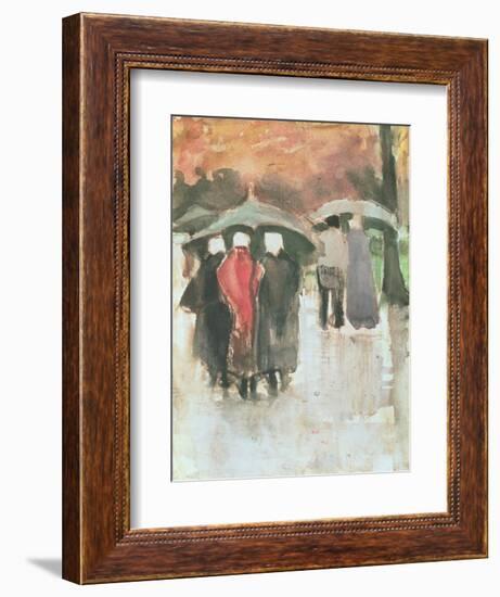 In the Rain, 1882-Vincent van Gogh-Framed Giclee Print