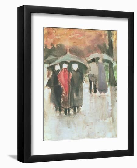 In the Rain, 1882-Vincent van Gogh-Framed Giclee Print