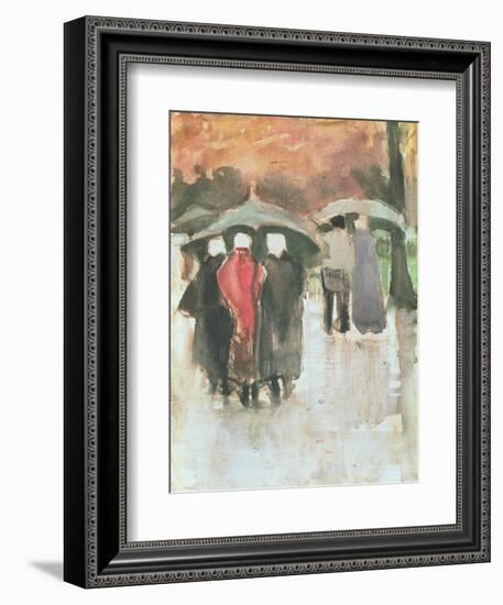 In the Rain, 1882-Vincent van Gogh-Framed Giclee Print