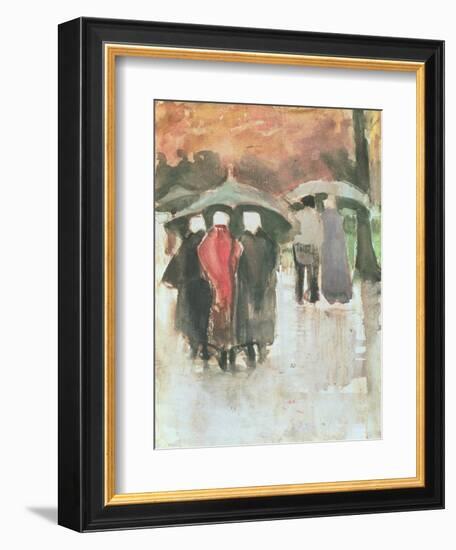 In the Rain, 1882-Vincent van Gogh-Framed Giclee Print