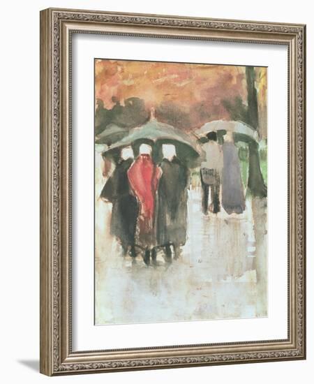 In the Rain, 1882-Vincent van Gogh-Framed Giclee Print