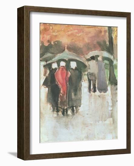 In the Rain, 1882-Vincent van Gogh-Framed Giclee Print