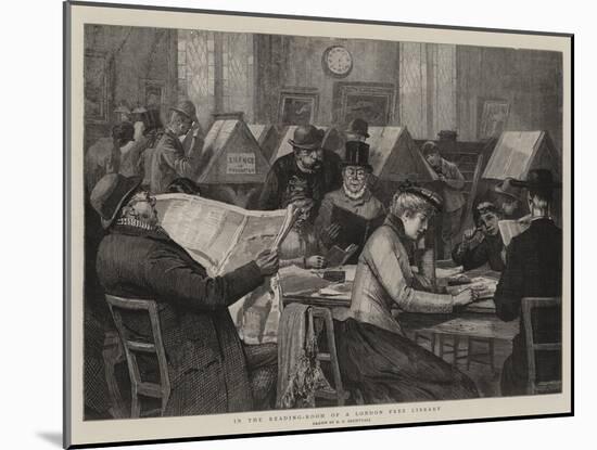 In the Reading-Room of a London Free Library-Edward Frederick Brewtnall-Mounted Giclee Print