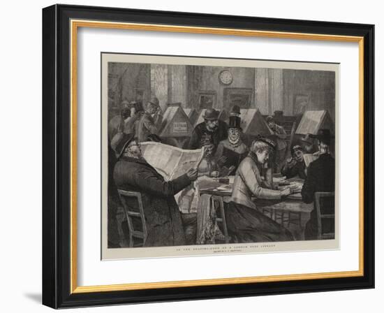 In the Reading-Room of a London Free Library-Edward Frederick Brewtnall-Framed Giclee Print