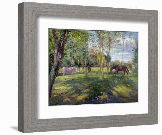 In the Rectory Paddock, 1993-Timothy Easton-Framed Giclee Print