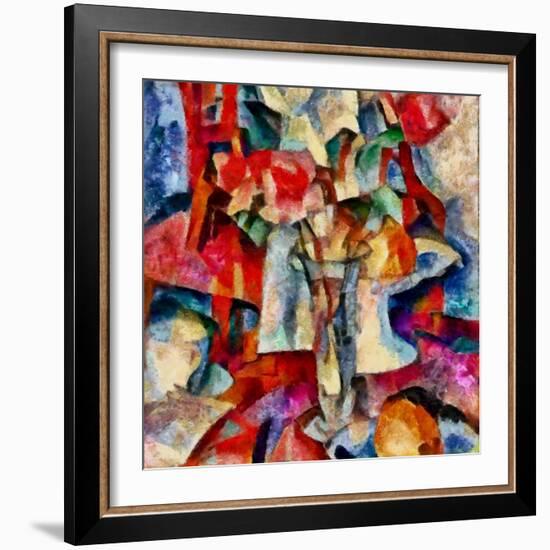 In the red #22,2017-Alex Caminker-Framed Giclee Print