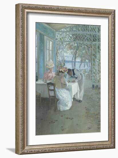 In the Restaurant-Albert Ludovici-Framed Giclee Print