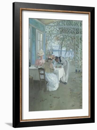 In the Restaurant-Albert Ludovici-Framed Giclee Print