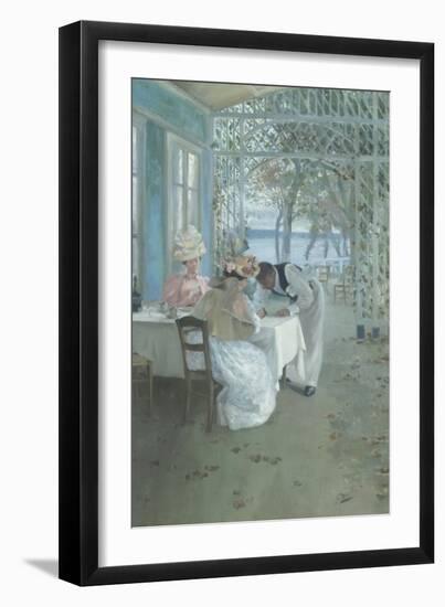 In the Restaurant-Albert Ludovici-Framed Giclee Print