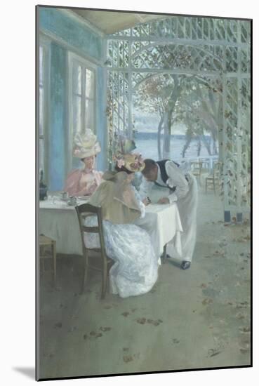 In the Restaurant-Albert Ludovici-Mounted Giclee Print