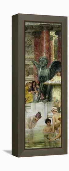 In the Roman Baths, or Roman Women in the Bath, 1876-Sir Lawrence Alma-Tadema-Framed Premier Image Canvas