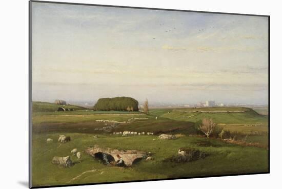 In the Roman Campagna, 1873, by George Inness, 1825-1894, American landscape painting,-George Inness-Mounted Art Print