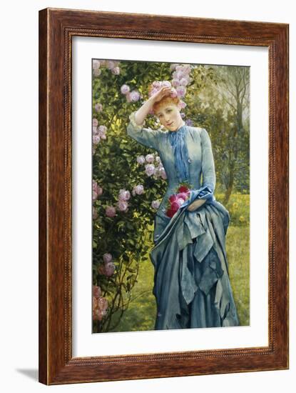 In the Rose Garden-Edward Killingworth Johnson-Framed Giclee Print