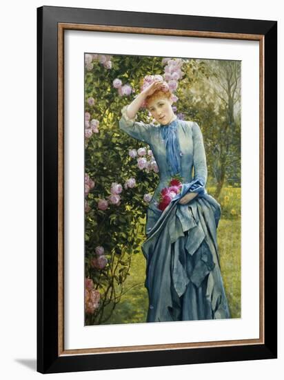 In the Rose Garden-Edward Killingworth Johnson-Framed Giclee Print