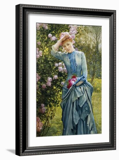 In the Rose Garden-Edward Killingworth Johnson-Framed Giclee Print