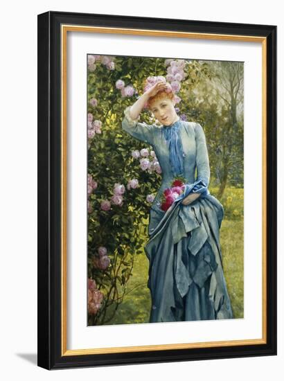 In the Rose Garden-Edward Killingworth Johnson-Framed Giclee Print