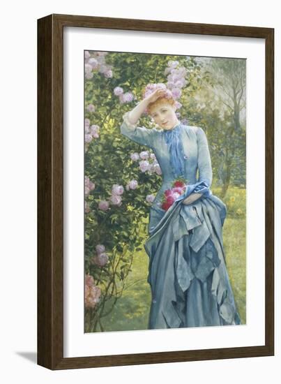 In the Rose Garden-Edward Killingworth Johnson-Framed Giclee Print