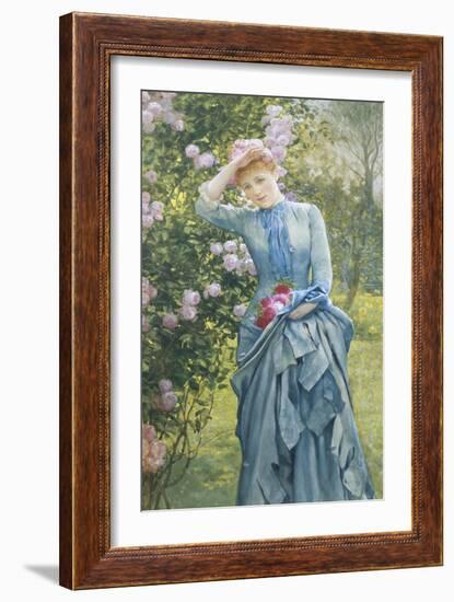 In the Rose Garden-Edward Killingworth Johnson-Framed Giclee Print