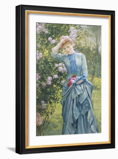 In the Rose Garden-Edward Killingworth Johnson-Framed Giclee Print