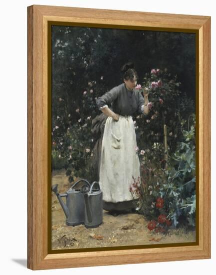In the Rose Garden-Victor Gilbert-Framed Premier Image Canvas