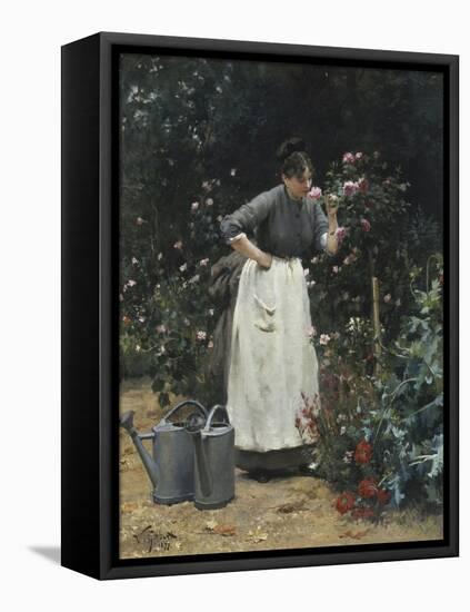 In the Rose Garden-Victor Gilbert-Framed Premier Image Canvas