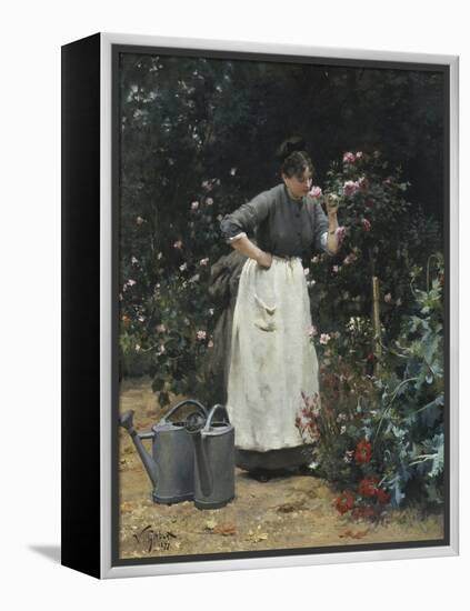 In the Rose Garden-Victor Gilbert-Framed Premier Image Canvas