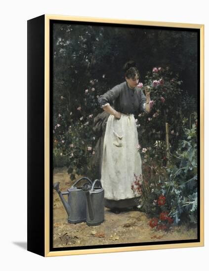 In the Rose Garden-Victor Gilbert-Framed Premier Image Canvas