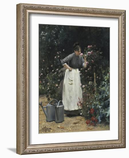 In the Rose Garden-Victor Gilbert-Framed Giclee Print