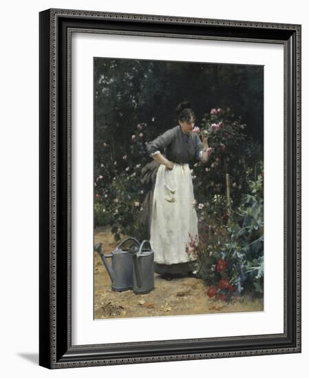 In the Rose Garden-Victor Gilbert-Framed Giclee Print