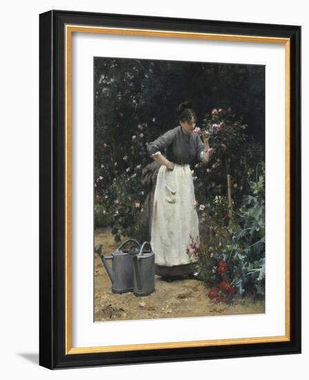 In the Rose Garden-Victor Gilbert-Framed Giclee Print