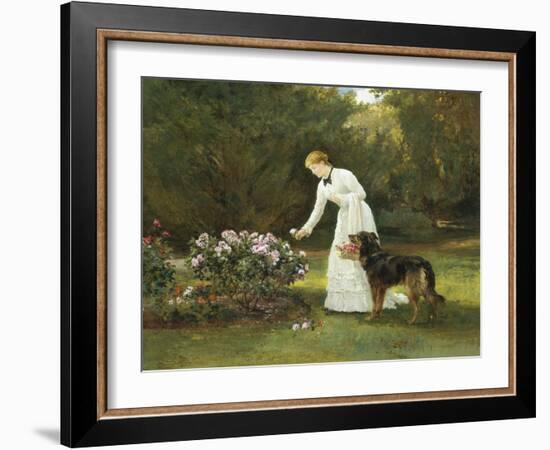 In the Rose Garden-Heywood Hardy-Framed Giclee Print