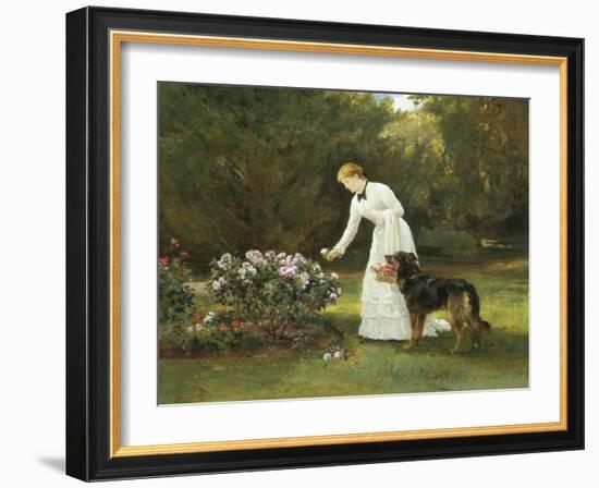 In the Rose Garden-Heywood Hardy-Framed Giclee Print