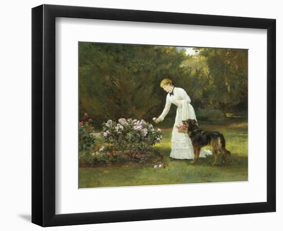 In the Rose Garden-Heywood Hardy-Framed Giclee Print